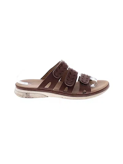 Pre-owned Taryn Rose Sandals In Brown