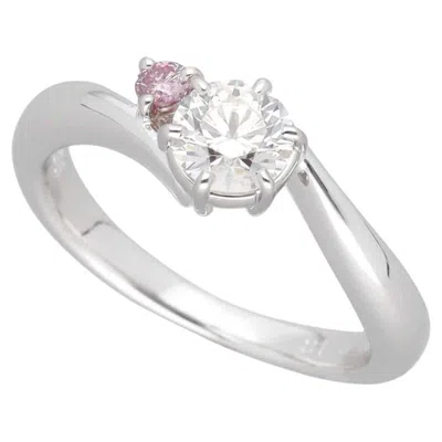 Pre-owned Tasaki 0.48ct F Vs1 Ex Diamond Pink Diamond Ring Platinum Us Size 4.75
