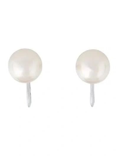 Pre-owned Tasaki 14k Pearl Clip-on Earrings In Multi