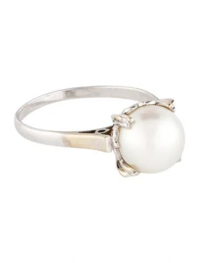 Pre-owned Tasaki 14k Pearl Cocktail Ring In Multicolor