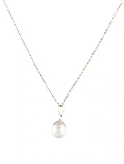 Pre-owned Tasaki 14k Pearl Pendant Necklace, 16.25" In Multi