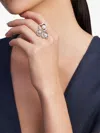 Tasaki 18k Rose Gold Chants Signature Akoya Pearl And Diamonds Ring In Silver