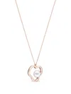 Tasaki 18k Rose Gold Chants Signature Akoya Pearl Necklace In Gray
