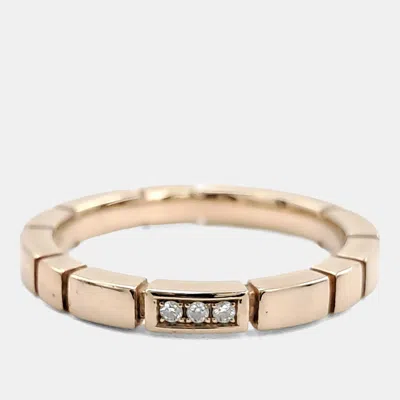 Pre-owned Tasaki 18k Rose Gold Diamond Piano Ring Eu 46.5 In Multi