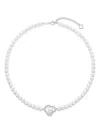 Tasaki 18k White Gold Chants Signature Akoya Pearls And Diamonds Necklace In Neutral