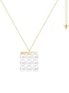 Tasaki 18k Yellow Gold Collection Line Balance Build Akoya Pearl Pendant