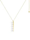 Tasaki 18k Yellow Gold Collection Line Balance Plus Akoya Pearl Pendant