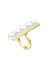 Tasaki 18k Yellow Gold Collection Line Balance Plus Akoya Pearl Ring