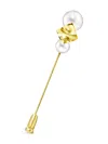 Tasaki 18k Yellow Gold Pearl-embellishment Brooch In Gold