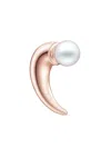 Tasaki 18kt Rose Gold Collection Line Danger Horn Pearl Earring In Pink