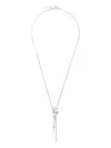 Tasaki 18kt White Gold Akoya Pearl And Diamond Necklace In Silver