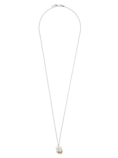 Tasaki 18kt White Gold Akoya Pearl And Diamond Pendant In Silver