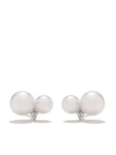 Tasaki 18kt White Gold Akoya Pearl Diamond Earrings