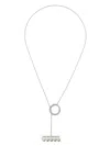 Tasaki 18kt White Gold Collection Line Balance Divine Pearl And Diamond Pave Pendant In Silver
