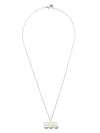 Tasaki 18kt White Gold Collection Line Balance Neo Akoya Pearl Pendant In Silver