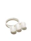 Tasaki 18kt White Gold Collection Line Balance Neo Akoya Pearl Ring In Silver