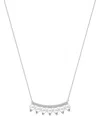 Tasaki 18kt White Gold Collection Line Danger Plus Diamond Pavé Necklace In Silver