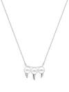 Tasaki 18kt White Gold Collection Line Fang Pearl Necklace In Silver