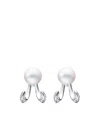 Tasaki 18kt White Gold Danger Fang Pearl Earrings In Silver