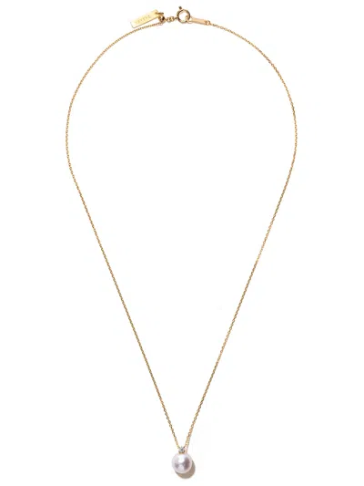Tasaki 18kt Yellow Gold Akoya Pearl And Diamond Pendant