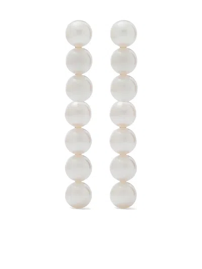 Tasaki 18kt Yellow Gold Collection Line Balance Akoya Pearl Step Earrings