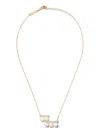 Tasaki 18kt Yellow Gold Collection Line Balance Step Akoya Pearl Pendant In Gold