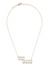 Tasaki 18kt Yellow Gold Collection Line Balance Step Pearl Pendant In Gold