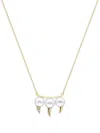 Tasaki 18kt Yellow Gold Collection Line Danger Fang Pearl Necklace In Gold