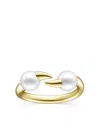 Tasaki 18kt Yellow Gold Collection Line Danger Fang Pearl Ring In Gold