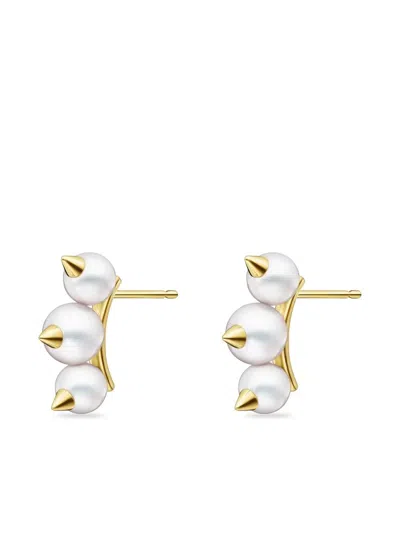 Tasaki 18kt Yellow Gold Collection Line Danger Neo Earrings In Or_jaune