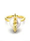 Tasaki 18kt Yellow Gold Collection Line Danger Spike Pearl Ring In Gold