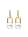 Tasaki 18kt Yellow Gold Collection Line Fine Link Pearl Drop Earring In Gold