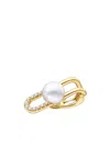 Tasaki 18kt Yellow Gold Collection Line Fine Link Pearl Single Ear Cuff In Gold