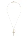Tasaki 18kt Yellow Gold Collection Line Kinetic Pearl Necklace In Gold