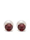 Tasaki 18kt Yellow Gold Collection Line Refined Rebellion Garnet Earrings In Yellow Gold