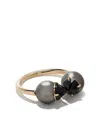 Tasaki 18kt Yellow Gold Collection Line Refined Rebellion Signature Black Spinel Ring In Yellow Gold