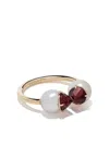 Tasaki 18kt Yellow Gold Collection Line Refined Rebellion Signature Garnet Ring In Yellow Gold