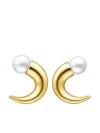 Tasaki 18kt Yellow Gold Collection Line Danger Horn Pearl Earrings In Gold