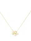 Tasaki 18kt Yellow Gold M/g Sliced Bezel Pearl Necklace In Gold