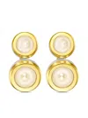 Tasaki 18kt Yellow Gold M/g Sliced Bezel Pearl Stud Earrings In Gold