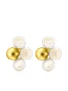 Tasaki 18kt Yellow Gold M/g Sliced Sphere Pearl Earrings In Gold
