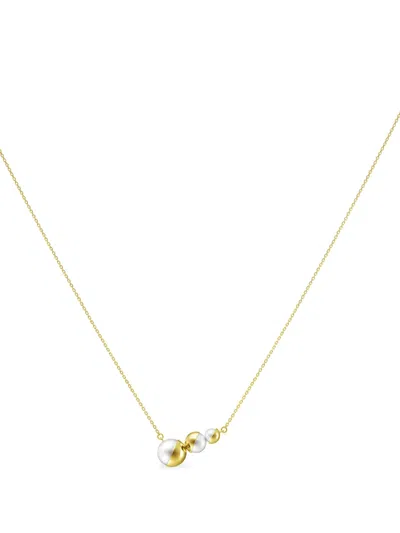 Tasaki 18kt Yellow Gold M/g  Arlequin Slashed Pearl Necklace