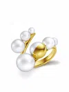 Tasaki 18kt Yellow Gold M/g  Shell Freshwater Pearl Ring In Gold