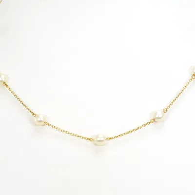 Tasaki Au750 Pearl Necklace In Gold
