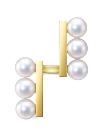 Tasaki Balance Parallel Neo Pearl Ring In Orange