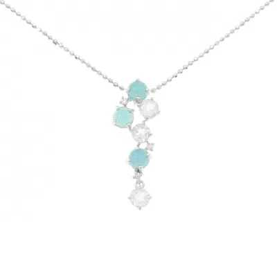 Tasaki Color Stone Au750 Necklace In Silver