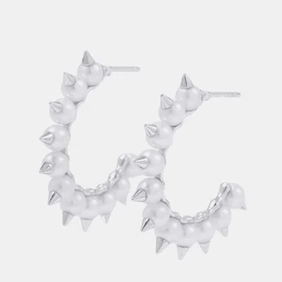 Pre-owned Tasaki Danger Tribe 18k White Gold Earrings