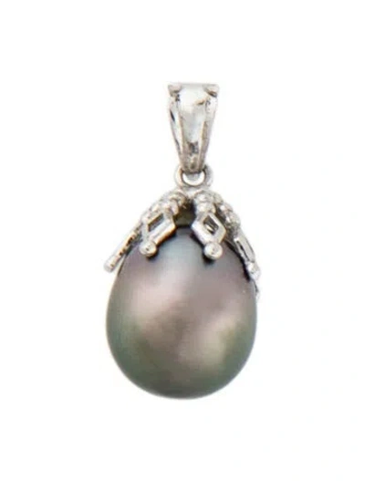 Pre-owned Tasaki Pearl Drop Pendant In Multicolor