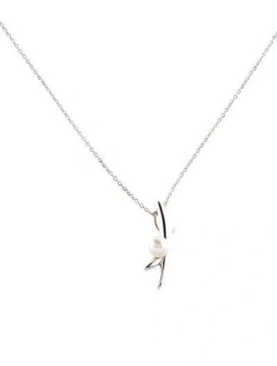 Pre-owned Tasaki Pearl Pendant, 14.5" In Multi