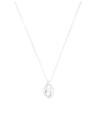 Pre-owned Tasaki Pearl Pendant Necklace, 18.25" In Multicolor